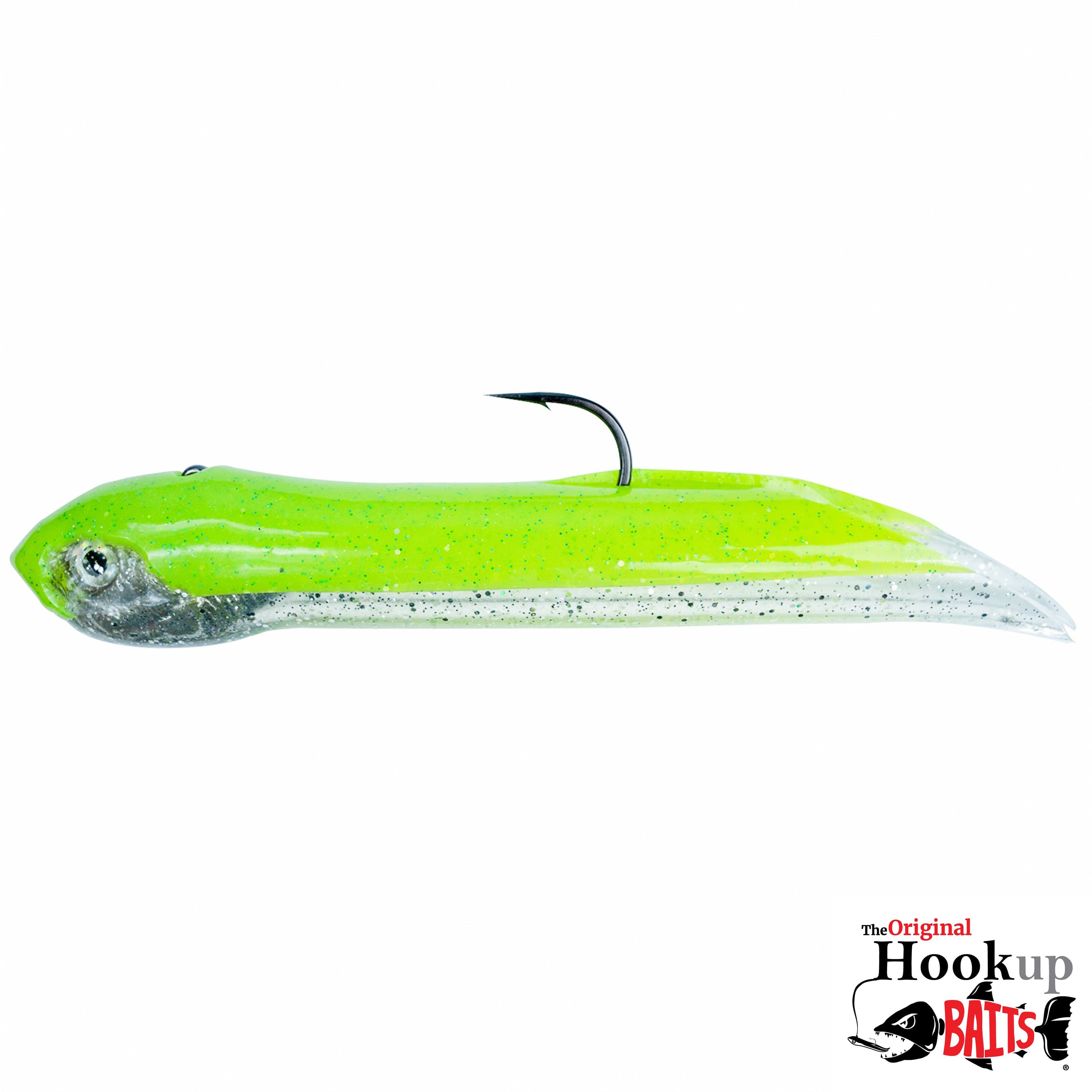 3pks Size 1/0 Fish WOW! Fishing Piscatore Bait Rigs Lure with 6 Gold Hooks  and Glow Green Head