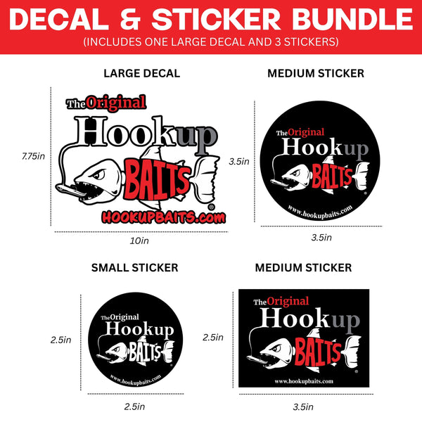 Hookup Baits Decal & Sticker Bundle