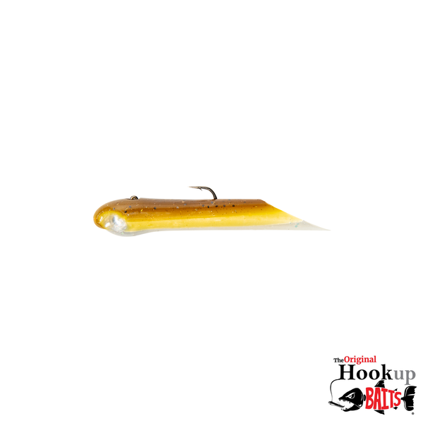 Hook Up Baits Handcrafted Soft Fishing Jigs (Color: Black Gold / 2